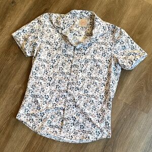 Men’s Floral Print Button Down Shirt